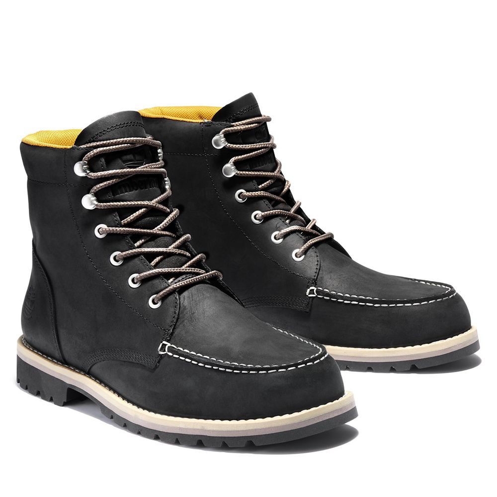 Timberland Mens Snow Boots Redwood Falls Waterproof Moc-Toe - Black - India ZE5289047